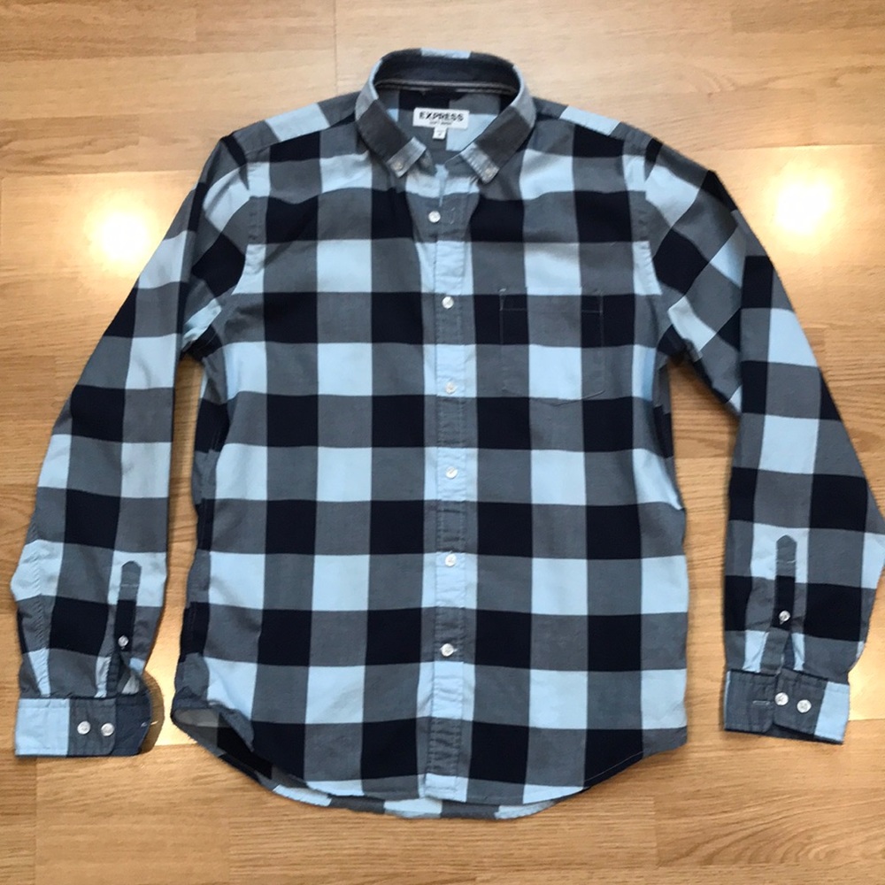 Express Men’s Soft Wash Checkered Shirt